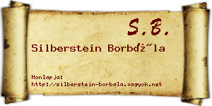 Silberstein Borbála névjegykártya