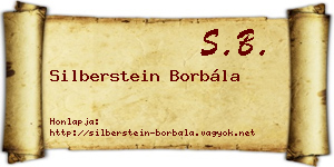 Silberstein Borbála névjegykártya